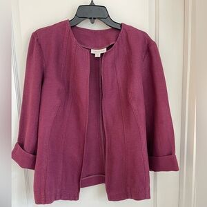 Cold water Creek size 12 lightweight maroon colored jacket.